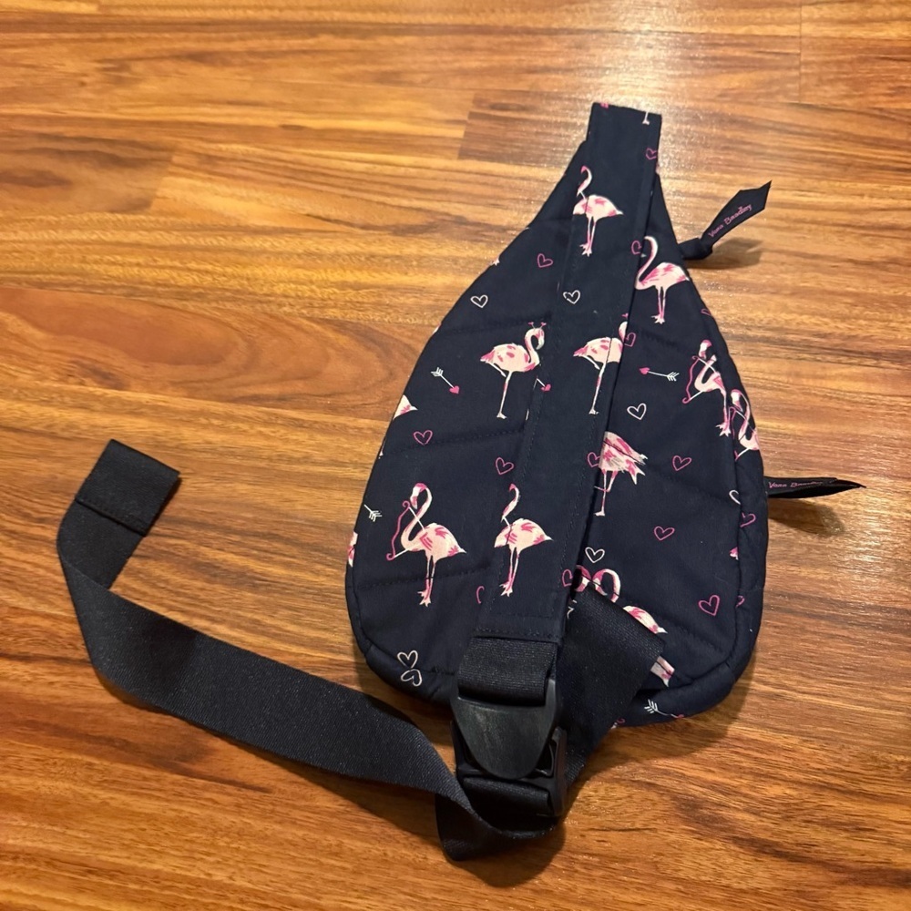 Vera Bradley Sling Backpack Flamingo Fiesta Print Quilted Crossbody Pack - Picture 4 of 6